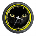 Neonuhr Black Cat